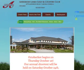 Andersonlinks.com(Anderson Links Golf Club) Screenshot