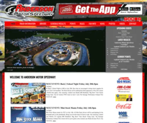 Andersonmotorspeedway.com(Anderson Motor Speedway Anderson Motor Speedway) Screenshot