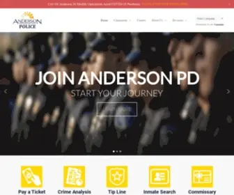 Andersonpd.com(City of Anderson Police Department) Screenshot