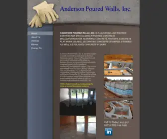 Andersonpouredwalls.com(Anderson Poured Walls) Screenshot