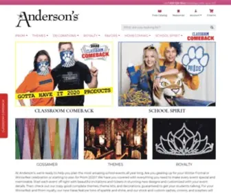 Andersons.com(Party Supplies for Prom and Homecoming) Screenshot
