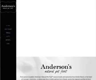 Andersonsnaturalpets.com(Andersons Natural Pet Food) Screenshot