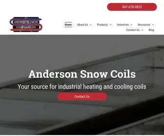 Andersonsnowcoils.com(Industrial Heating & Cooling Coils) Screenshot