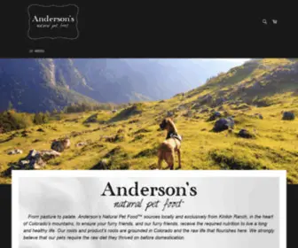 Andersonspets.com(Anderson's Natural Pet Food) Screenshot