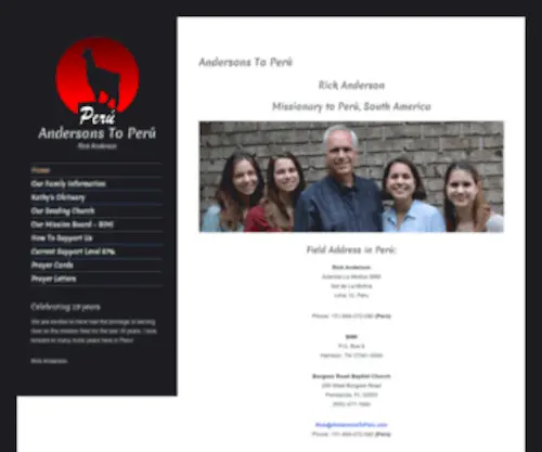 Andersonstoperu.com(Andersons To Perú) Screenshot