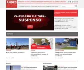 Andes.org.br(SINDICATO NACIONAL DOS DOCENTES DAS INSTITUI) Screenshot