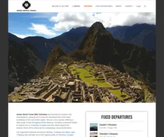 Andesworldtravel.com(DMC & Tour Operator in Colombia) Screenshot