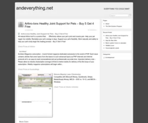 Andeverything.net(Everything you could want) Screenshot