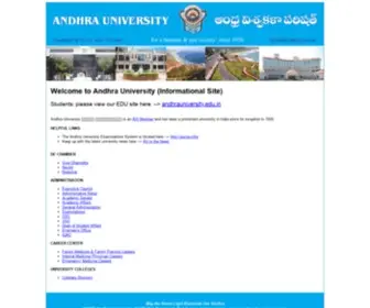 Andhrauniversity.info(Andhra University.info) Screenshot