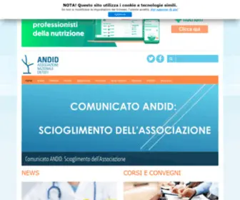 Andid.it(È l'associazione di riferimento dei dietisti italiani) Screenshot