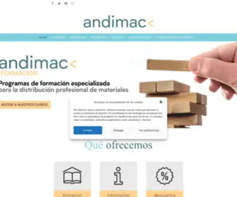 Andimac.org(Asociación nacional de Distribuidores de Cerámica y Materiales de Construcción) Screenshot