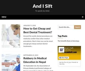 Andisift.com(And I Sift) Screenshot