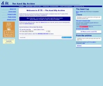 Andlit.org.uk(The Azed Slip Archive) Screenshot
