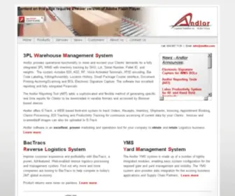 Andlor.com(Andlor Warehouse Systems offers systems for the Warehouse Supply Chain industries) Screenshot