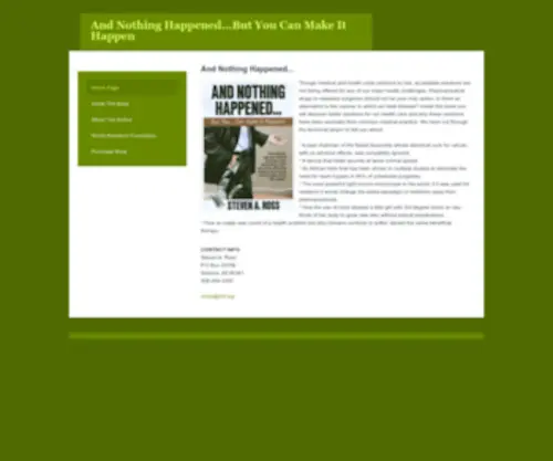 Andnothinghappened.com(And Nothing Happened...But You Can Make It Happen) Screenshot