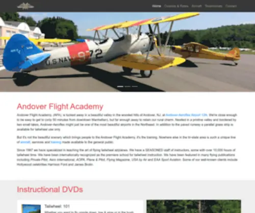 Andoverflight.com(Andover Flight Academy) Screenshot