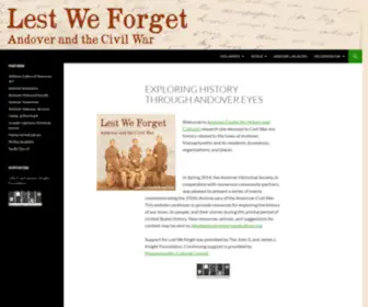 Andoverlestweforget.com(Lest We Forget) Screenshot