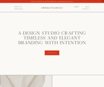 Andquitelovely.com(Branding & Web Design) Screenshot