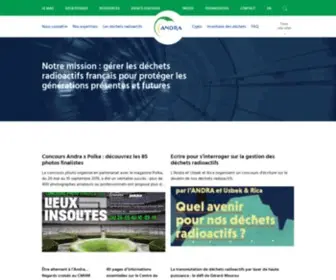 Andra.fr(L'Agence nationale pour la gestion des déchets radioactifs (Andra)) Screenshot