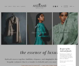 Andraab.com(Andraab Cashmere Scarves) Screenshot