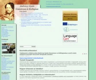 Andrassygimi.hu(Andrássy Gyula Gimnázium és Kollégium) Screenshot