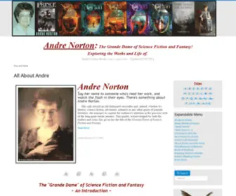 Andre-Norton-Books.com(All About Andre) Screenshot