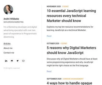 Andre-Wibbeke.dev(Personal Website and Blog) Screenshot