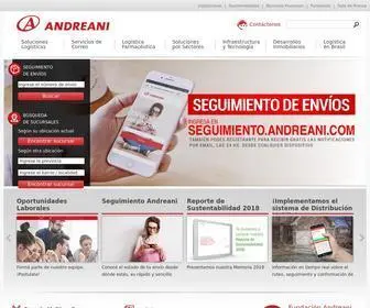 Andreani.com(Hacé tus envíos y realizá el seguimiento online. Conocé los horarios de atención en sucursales) Screenshot