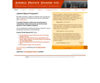 Andreaprivatespanish.com(Private Spanish Lessons in New York City by Native Spanish) Screenshot