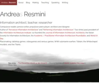Andrearesmini.com(Andrea Resmini) Screenshot