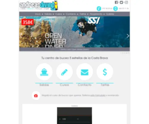 Andreas-Diving.com(Andreas Diving) Screenshot