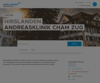 Andreasklinik.ch(Hirslanden AndreasKlinik Cham Zug) Screenshot