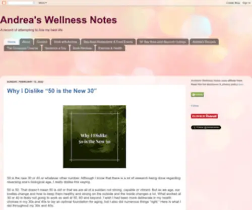 Andreaswellnessnotes.com(Andrea's Wellness Notes) Screenshot