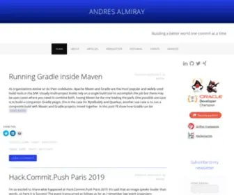 Andresalmiray.com(Building a better world one commit at a time) Screenshot