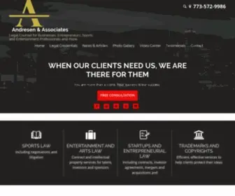 Andresenlawfirm.com(Chicago, IL Sports, Entertainment, and Business Law Attorney) Screenshot