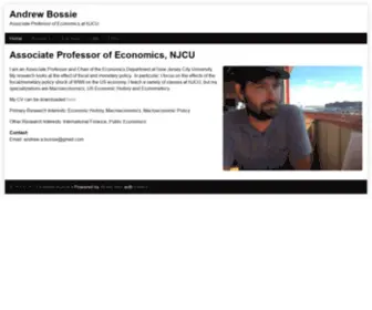 Andrewbossie.com(Associate Professor of Economics at NJCU) Screenshot