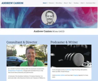 Andrewcanion.com(About Andrew Canion) Screenshot