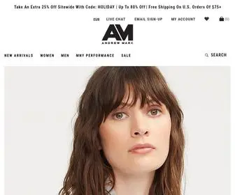 Andrewmarc.com(Designer Outerwear) Screenshot