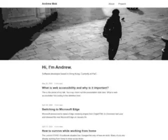 Andrewmmc.com(Software engineer based in Hong Kong) Screenshot