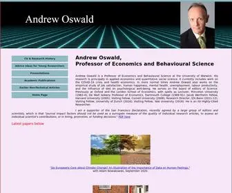 Andrewoswald.com(The website for Professor Andrew Oswald) Screenshot