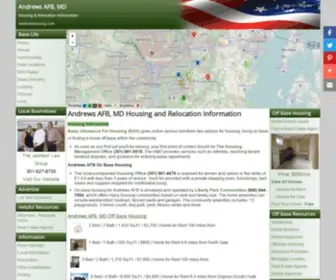 Andrewshousing.com(Andrews AFB) Screenshot