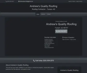 Andrewsqualityroofing.com(Roofing Contractor in Tucson) Screenshot