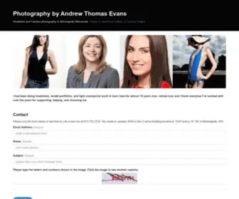 Andrewthomasevans.com(Headshot Photography in Minneapolis Minnesota by Andrew Thomas Evans) Screenshot