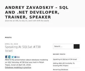 Andreyzavadskiy.com(SQL and .NET developer) Screenshot
