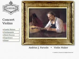 Andriusviolins.com(Violin Maker & Luthier Andrius Faruolo Concert Violins) Screenshot