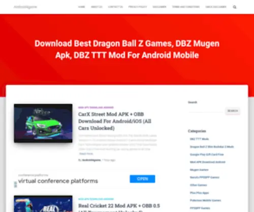 Android4Game.com(Download Best Dragon Ball Z Games) Screenshot