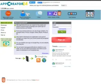 Androidcreator.com(Android Creator) Screenshot