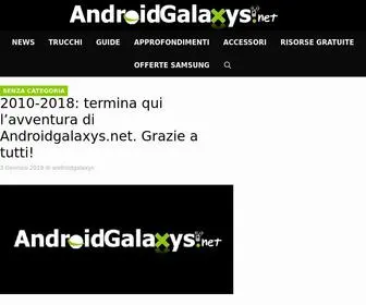 Androidgalaxys.net(Il sito di riferimento sugli smartphone e tablet Android della Samsung) Screenshot