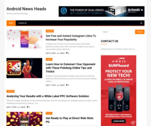 Androidnewsheads.com(Androidnewsheads) Screenshot