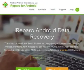 Androidrecovery.com(IReparo for Android) Screenshot